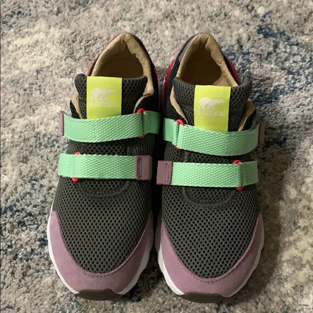 Sorel Women's Sneakers in Gray, Mint, and Purple - Picture 8 of 15